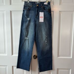 Relaxed Straight Dark Wash Women’s Jeans - Blue